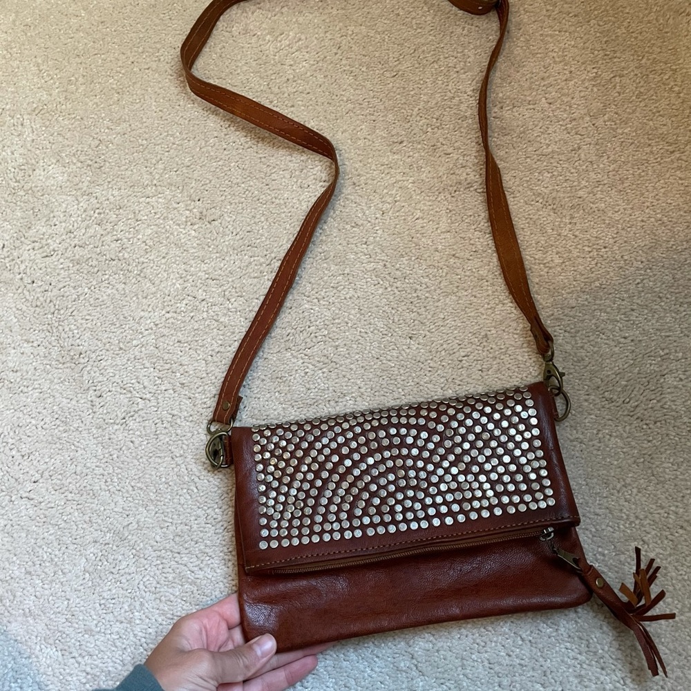 Genuine leather crossbody